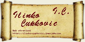 Ilinko Čupković vizit kartica